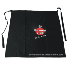 OEM Produce Customized Logo Printed Black Cotton Promotional Pocket Waist Apron